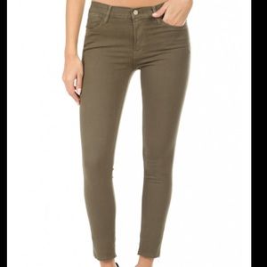 FRAME Le High Skinny Army Green Jeans